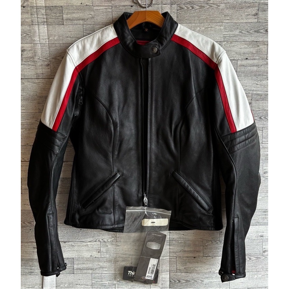 Victory Motorcycles Leather Jacket Black Nappa Coat Size XL NWT Rare‎ Vintage